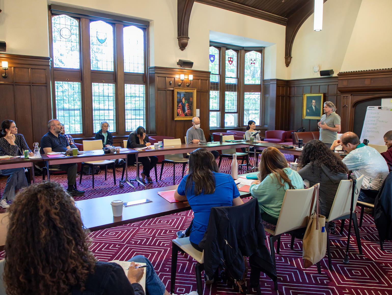 Students in a professional and lifelong learning session listen to a talk